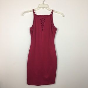 NWT Guess Pink Sheath Dress Sz 2 Scuba Body Con Barbie Sleeveless Valentine’s